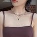 New Double-layer Tiger Eye Stone Bead Layered Necklace For Women, Light Luxury, Niche, Collarbone Chain, Sweet, Cool,_ipsvogv.com