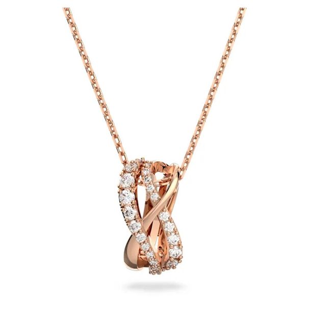 Spiral Cross Necklace Female Elements Crystal Smart Staggered Clavicle Necklace Female_ipsvogv.com