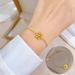 【 Full Body Titanium Steel 】 Dongmen Personalized Round Bead Six Petal Flower Chain Bracelet Female Internet Celebrity_ipsvogv.com