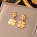 Lucky Grass Pendant With Niche Design, High-end Titanium Steel Necklace That Does Not Fade, 2023 Spring New Item_ipsvogv.com