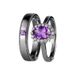Sanjie Ins Creative Fashion Couple Pair Electroplating Gun Black Set For Men And Women Wedding Ring_ipsvogv.com