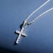 New Copper Inlaid Zircon Pendant Necklace Trendy Classic Punk Style Cross Choker_ipsvogv.com