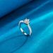 Sterling Silver for Women Plated with PT950 Gold, 50 Cents, 1 Carat Mosang Stone Classic Six Claw Zhou Family Ring_ipsvogv.com
