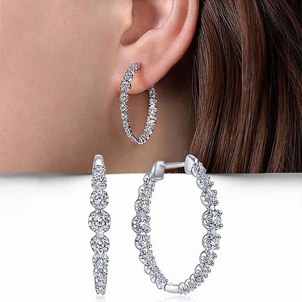 Cao Shi's Round Zircon Women's Personalized Design, Fashionable Earrings For Daily Use, And Niche Styles_ipsvogv.com