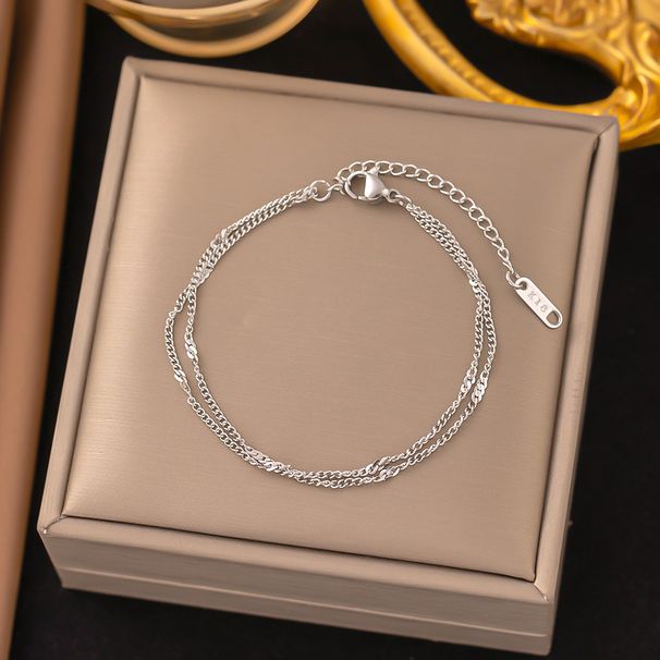 Fresh Side Chain Double-layer Bracelet With Feminine Charm, Niche Korean Version, Sweet Design, And Feel As A Handmade_ipsvogv.com