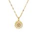 The New Style Comes with a Rotating Sunflower Necklace, Sunflower Ring, Female INS Fashion Double Layer Rotable Pendant_ipsvogv.com
