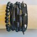 New Braided Wooden Bead Set Handmade Personality Trend Rivet Hip-Hop Bracelet For Men_ipsvogv.com