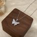 New Diamond Inlaid Butterfly Necklace Korean Version Ins Sweet Collarbone Chain Zircon Color Not Fading Versatile Niche_ipsvogv.com