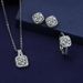Simulated Sparkling Moissanite Diamond Live Three-Piece Set Necklace Earrings Ring Women Pendant Jewelry_ipsvogv.com