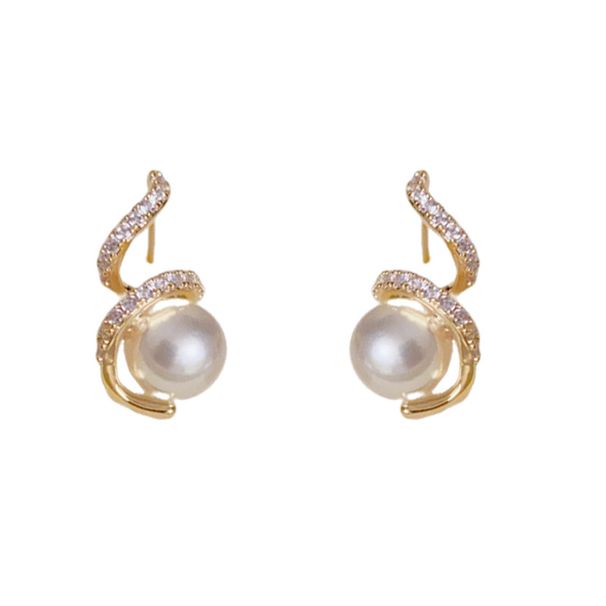 S Silver Needle Summer New Fashion Design Sense Inlaid Diamond Surrounding Pearl For Women Exquisite Light Luxury_ipsvogv.com