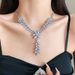 New Zircon Wheat Tassel Earrings Necklace Set, Fashionable, Light Luxury, Collarbone Chain, High-end, Fashionable And_ipsvogv.com