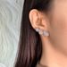 Women's Jewelry Beaded Edge Full Diamond Teardrop Shaped Diamond Stud Earrings Arranged In A Personalized Fashion Jewelry Set French Style_ipsvogv.com