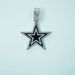 Unisex Hot Selling Dallas Cowboys Football Team Badge Blue Oil Drip Five Pointed Star Alloy Pendant Necklace_ipsvogv.com