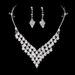 V-SHINE - Diamond Bridal Jewelry Set (V-Shaped Necklace & Earrings, Luxury Bridal Accessories)_ipsvogv.com