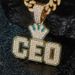 New hip-hop CEO letter necklace exaggerated design trendy alloy diamond English alphabet necklace_ipsvogv.com