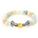 Hot Selling Natural Gold Sand Stone Malachite Silver Double Dragon Play Bead Men's Bracelet_ipsvogv.com