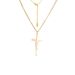 Hip Hop Titanium Cutting, Real Gold Electroplating, Non Fading Couple Style Jesus Cross Stainless Steel Necklace_ipsvogv.com