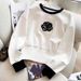 Women's Sports And Leisure Color-blocked Long-sleeved Round Neck Tops, Fashionable Age-reducing Style, Knitted Wide-leg Pants, Two-piece Suit_ipsvogv.com