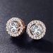 Unisex Jewelry Fashion round diamond stud earrings fashion ladies zircon earrings_ipsvogv.com
