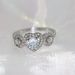 Women's Heart shaped Wedding Rings Zircon Micro inlaid Platinum plated Jewelry_ipsvogv.com