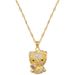 【 】 Kitten Light Luxury Charm Gorgeous Full Diamond Necklace Women's Versatile Clavicle Titanium Steel Chain_ipsvogv.com