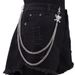 Punk Metal Double Layered Versatile Pirate Skull Waist Pants Chain High End Male_ipsvogv.com