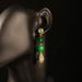 Electroplated True Gold Green Stone Palace Style Bow Double Layer Versatile Necklace_ipsvogv.com