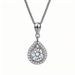 Women's Jewelry Moissanite Platinum Necklace Silver Water Drop Pendant 1 Carat Fashion Clavicle Necklace_ipsvogv.com