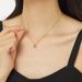Women's Jewelry Retro Metal Crescent Water Drop Pendant Necklace Light Luxury High End Design Versatile Clavicle Necklace_ipsvogv.com