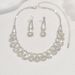 Women’s Jewelry Set Fashion Luxury Geometric Hollow Super Flash Diamond Necklace Earrings Set Ladies Temperament Fashion Clavicle Chain Jewelry_ipsvogv.com