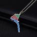 Africa Eritrea map pendant necklace oil drop retro men and women stainless steel pendant_ipsvogv.com