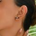 Ins minimalist bow design for women's earrings, personalized and niche, asymmetrical inlaid zircon earrings_ipsvogv.com