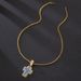 Cross pendant necklace full of diamonds and colored zircon stainless steel twist chain hip hop trend_ipsvogv.com