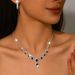Women’s Jewelry Set Fashion Bridal Set Necklace Earrings Set Zircon Water Drop Wedding Jewelry Evening Dress Accessories_ipsvogv.com