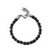 Volcanic Natural Stone White Pine Elastic Cord Stainless Steel Hip-Hop Beaded Simple Men's Round Bead Bracelet_ipsvogv.com