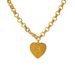 Romantic Heart Rose Pendant Declaration Stainless Steel Trendy Necklace Metal Collar_ipsvogv.com