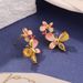 Flower Butterfly Earrings Fashion Earrings High End Color Design Earrings Enamel Color Drop Oil High End Summer New Style Women_ipsvogv.com