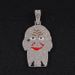 Unique Creative Hip-Hop Full Diamond Clown Pendant Necklace Fashion Ugly Accessories Trendy Men Couple Jewelry_ipsvogv.com