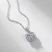 Exclusive classic fat square shape full diamond clavicle chain S925 sterling silver inlaid with cultivated ruby necklace fashion ins_ipsvogv.com