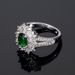 New accessories exquisite flower shaped emerald zircon ring for women_ipsvogv.com