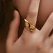 Irregular stacking ring color preservation business fashion OL ladies retro ring modern style real gold electroplating_ipsvogv.com