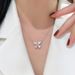 Year's New Sparkling Butterfly S Pure Silver Necklace For Women's High End Design, Horse Eye Zircon, Hot Selling_ipsvogv.com