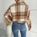 Women's clothing short plaid cardigan lapel jacket women_ipsvogv.com