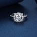 S Silver D Color Mosang 2 Carat Fashionable And Minimalist Women's Four Claw Diamond Ring Live Broadcast_ipsvogv.com