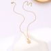Japanese and Korean style niche temperament Goddess Fan M letter pendant titanium steel necklace for women exquisite_ipsvogv.com