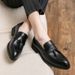 Lefu British Fashion Su One Foot Pedal Korean Version Casual Small Size Business Leather Men's Wedding Shoes_ipsvogv.com