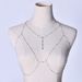 Sexy Bikini Bra Body Chain Crystal Mesh Cross Breast Chain Lingerie Necklace Accessories Nightclub Jewelry Adjustable for Women and Girls_ipsvogv.com