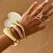 Ins Style Metal Smooth Opening Bracelet Fashion Irregular Texture Spring Bracelet_ipsvogv.com