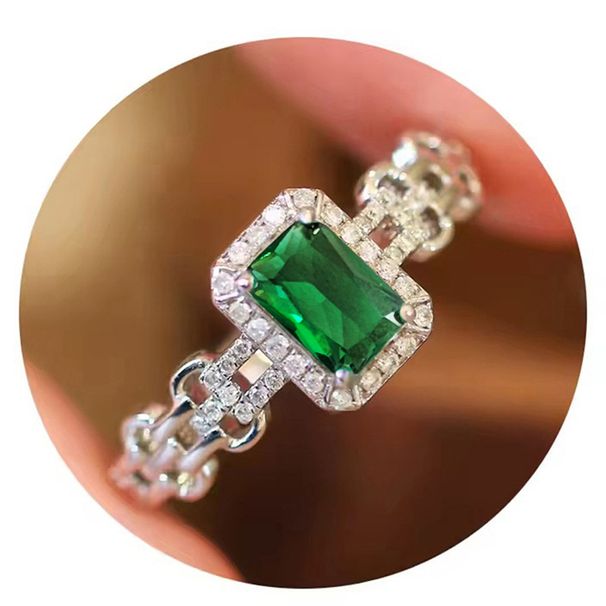 Cao Shi's Light Luxury Feminine Temperament, French Geometric Ring, Wedding Engagement Banquet, Wearing Accessories_ipsvogv.com