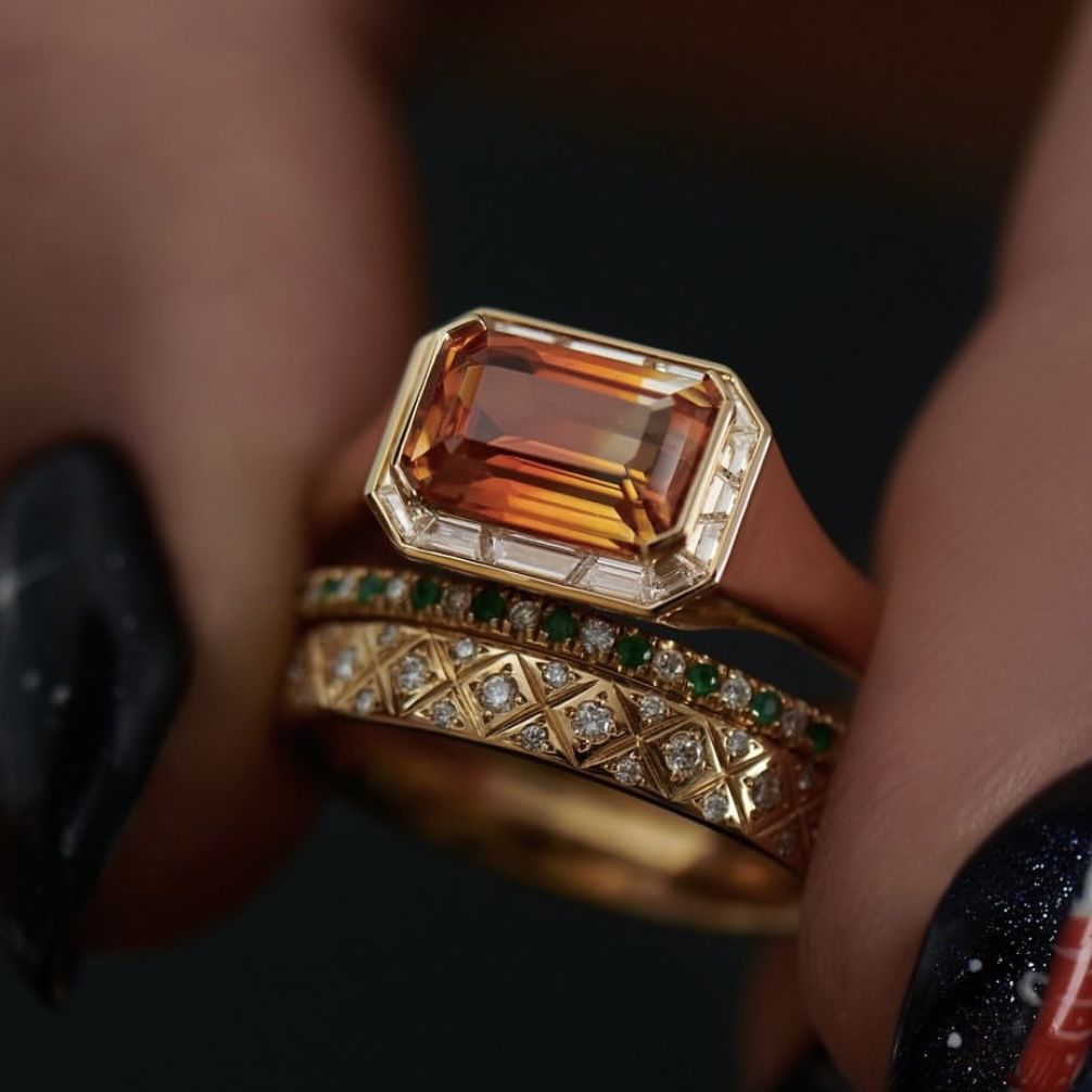gold Three Piece Ring Ins Women's Set Jewelry_ipsvogv.com